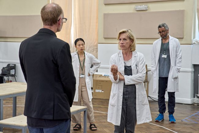 Actors in rehearsals for The Doctor. 